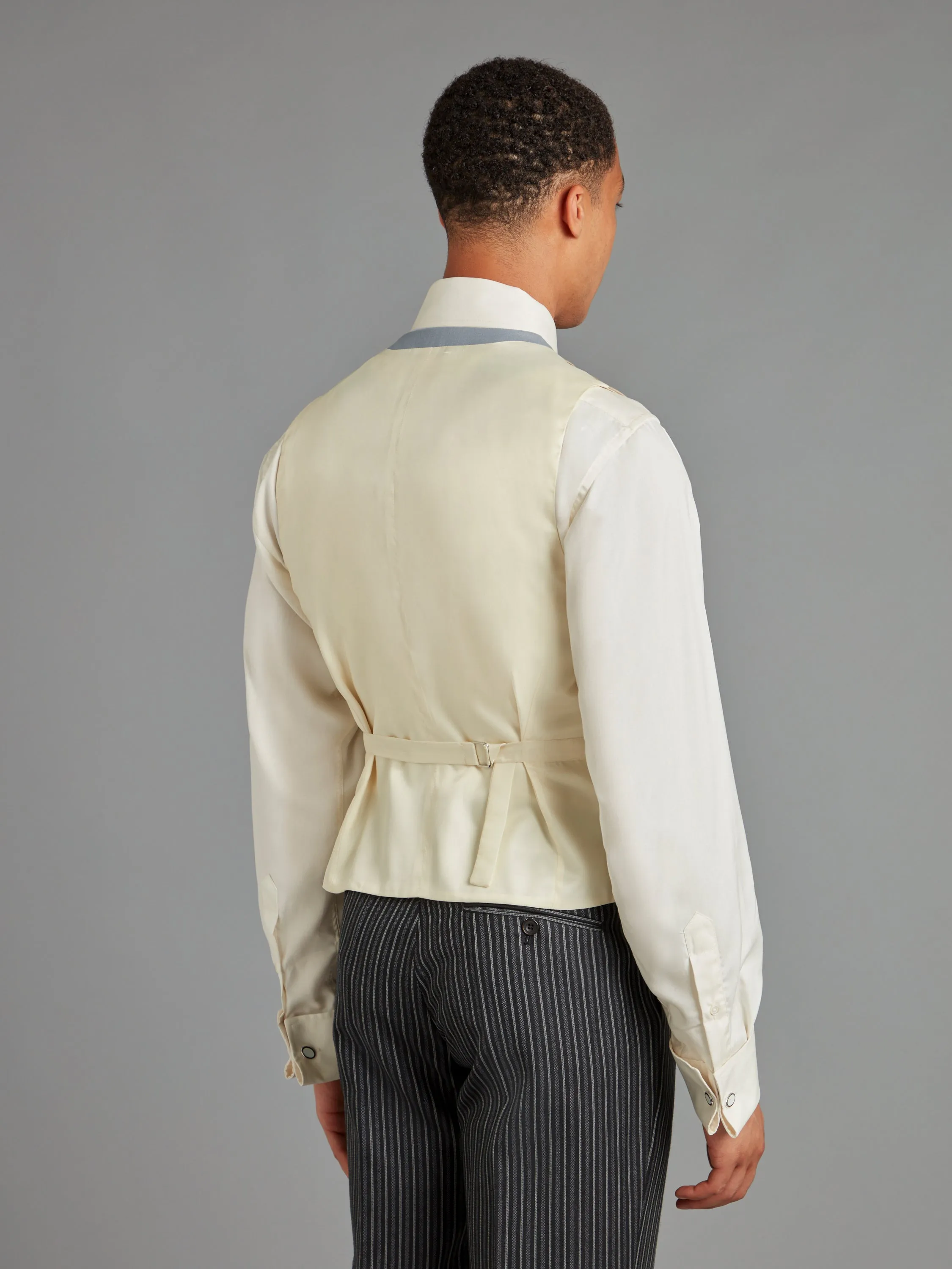 Double Breasted Wool Vest - Grey