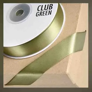 Double Sided Satin Ribbon - Moss Green