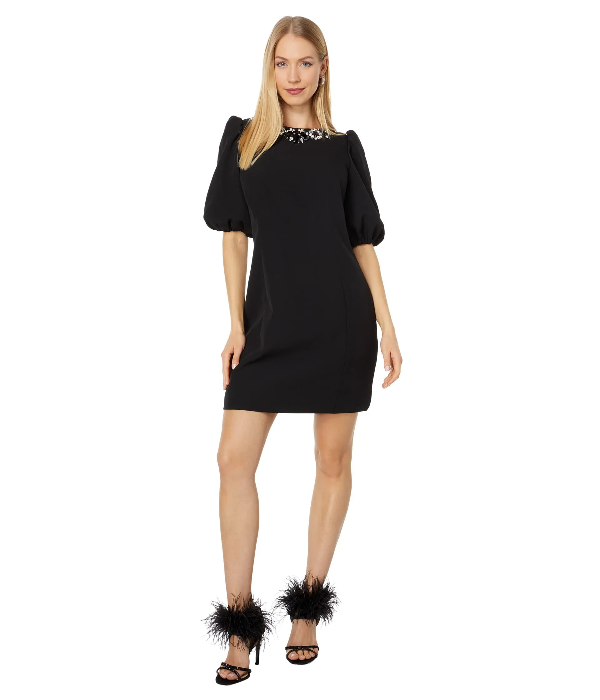 Dress Kate Spade New York, Embellished Double Crepe Dress