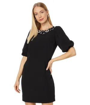 Dress Kate Spade New York, Embellished Double Crepe Dress
