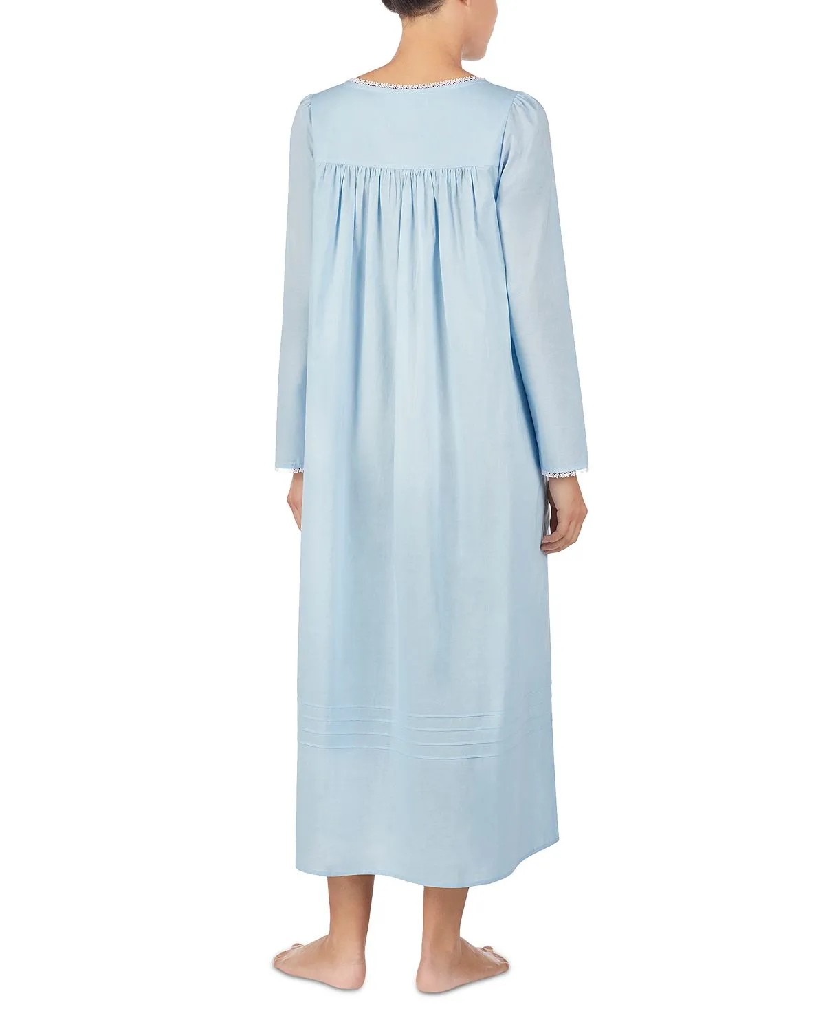 Eileen West Cotton Pintuck Ballet Nightgown, Blue