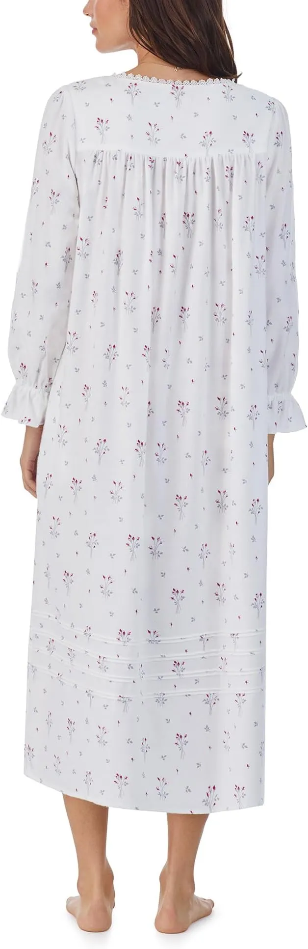 Eileen West Long Sleeve Cotton Flannel Ballet Dress in Rosebuds