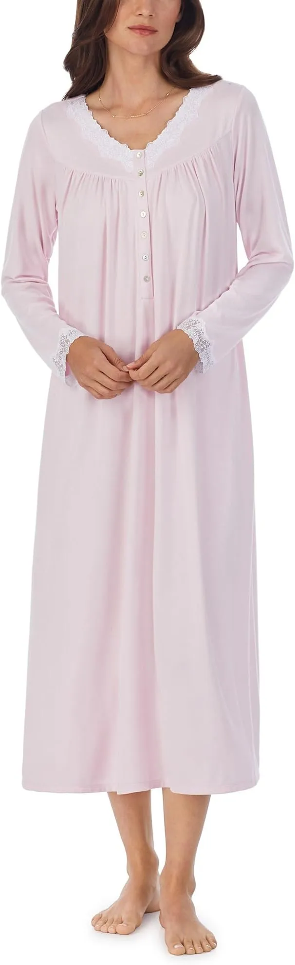 Eileen West Long Sleeve Knitted Ballet Dress with Sweater in Blush