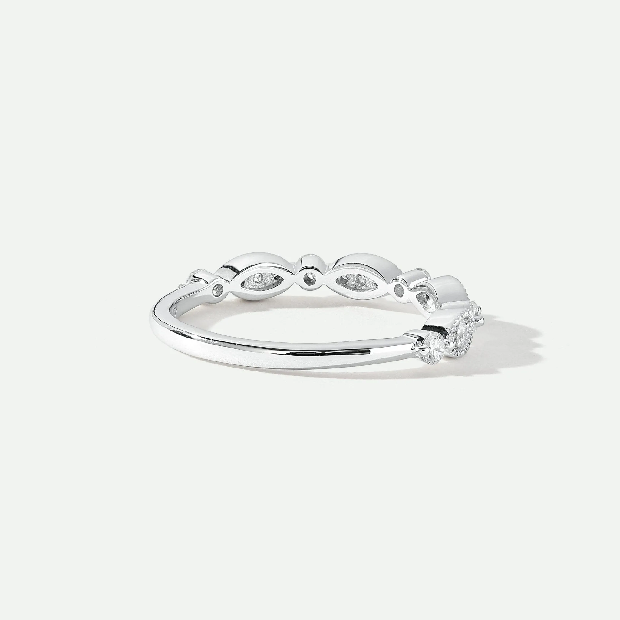 Florence | 18ct White Gold 0.25ct tw Lab Grown Diamond Vintage Wedding Band Ring