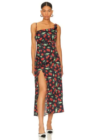 For Love & Lemons Xena Midi Dress, Black Multi