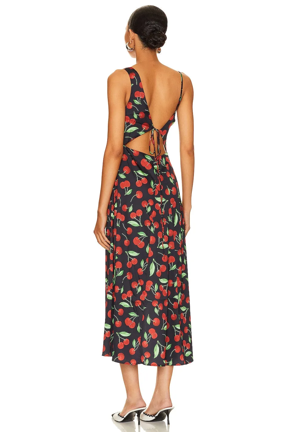 For Love & Lemons Xena Midi Dress, Black Multi
