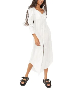 Free People Dress, Luna Maxi Button Front Blouse