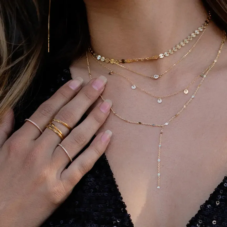 Gold CZ Choker Necklace