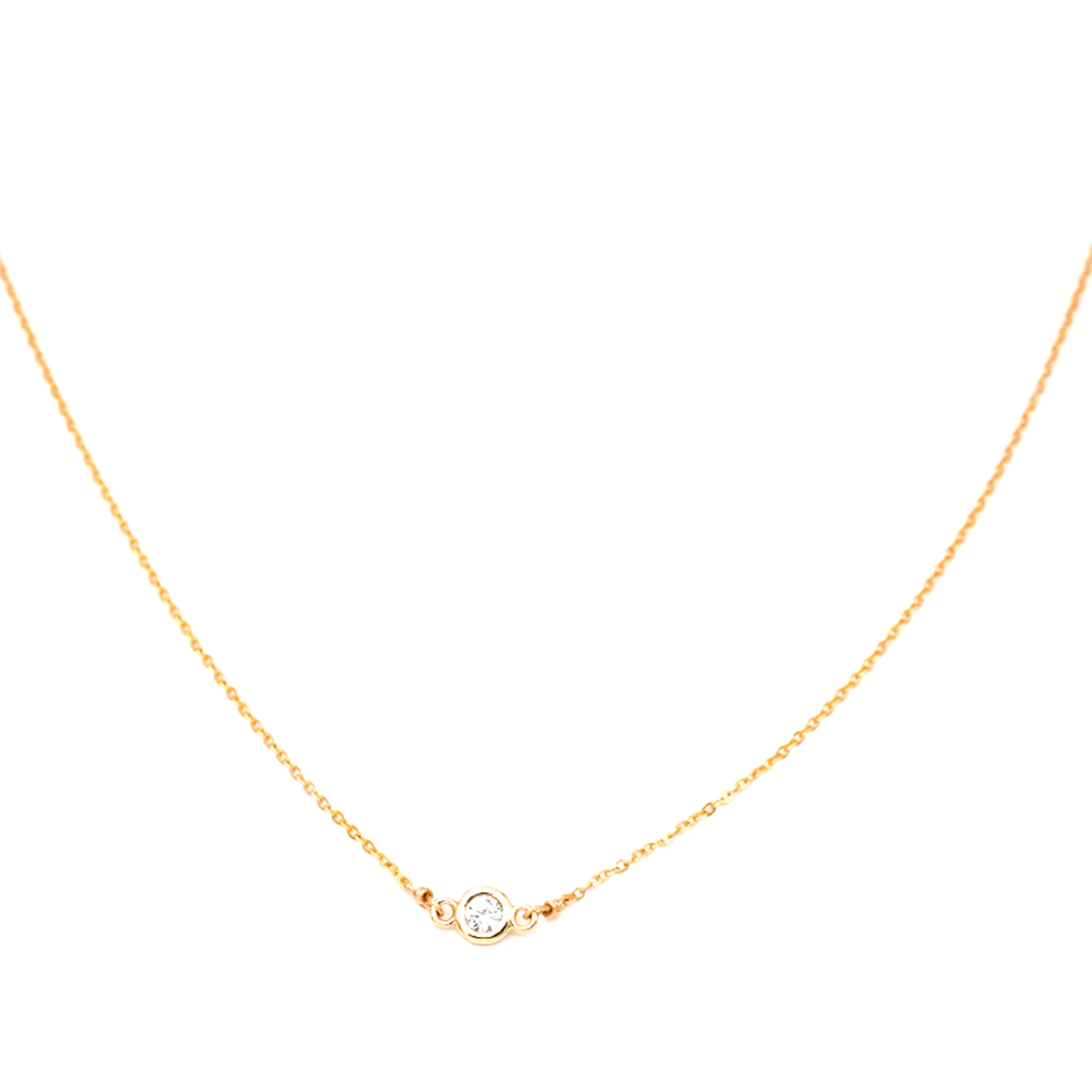 Gold CZ Choker Necklace