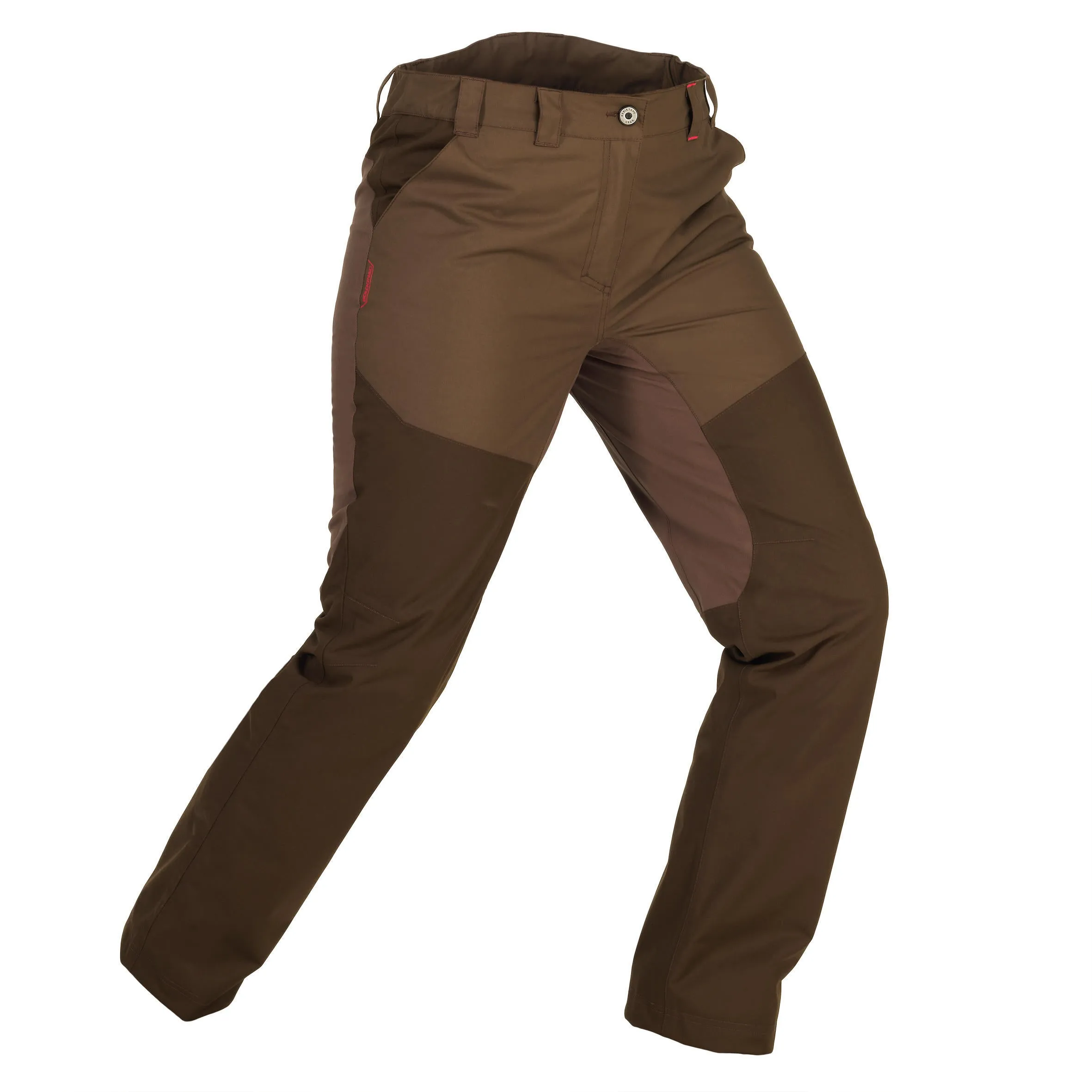 Hunting trousers / raincoats 500 women's brown SOLOGNAC, coffee brown