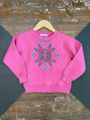 KID CUTOUT QUILT CREWNECK - 4T