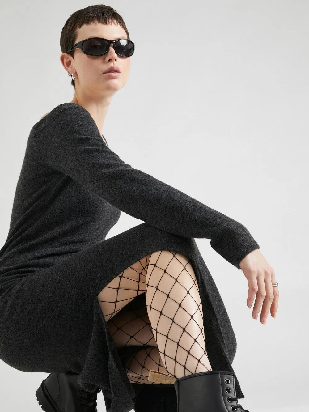Knitted Weekday Lollo dress, gray