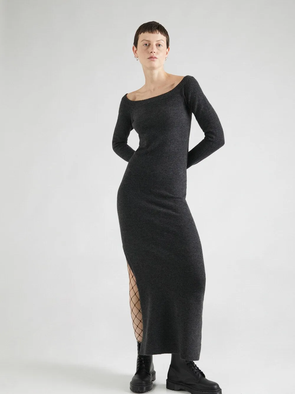 Knitted Weekday Lollo dress, gray