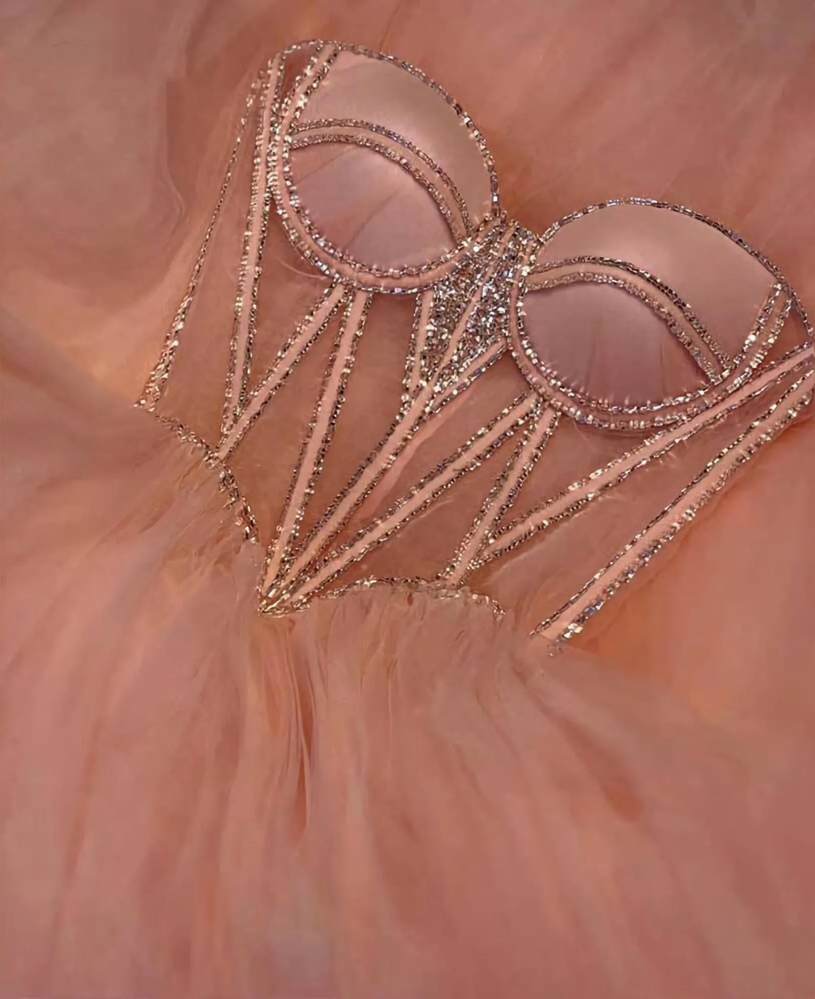 Light Pink A Line Prom Dress