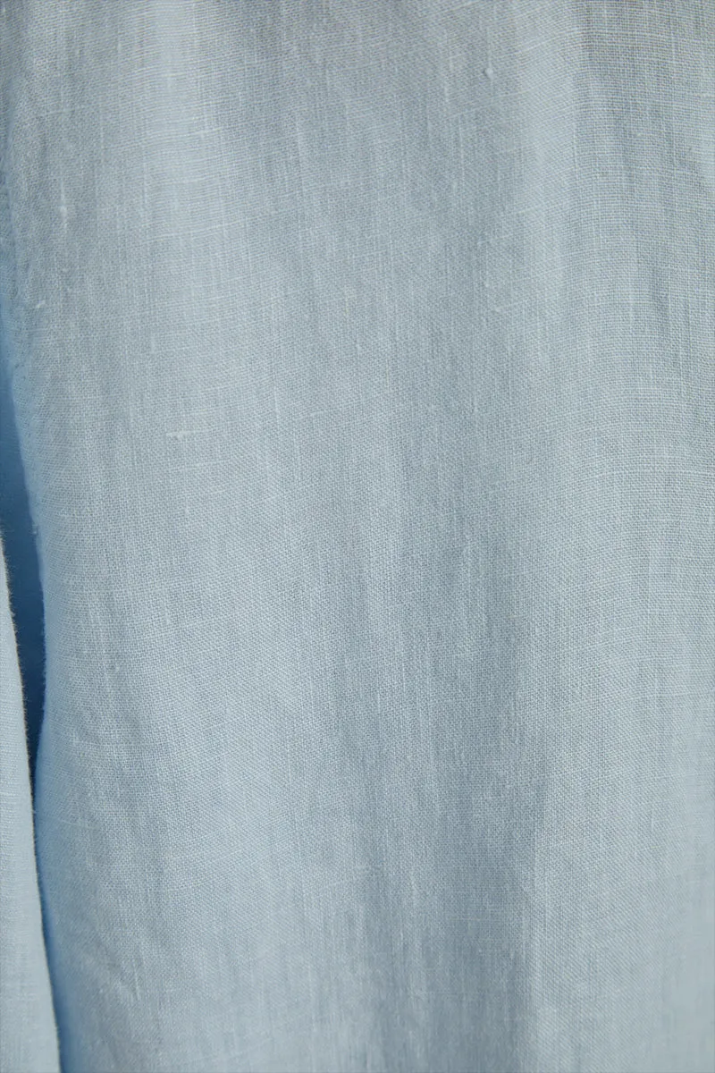 Linen Button Down Shirt - Sky