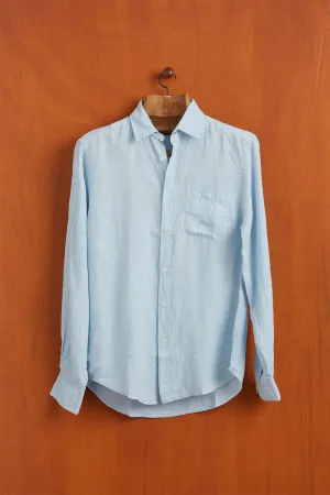 Linen Button Down Shirt - Sky