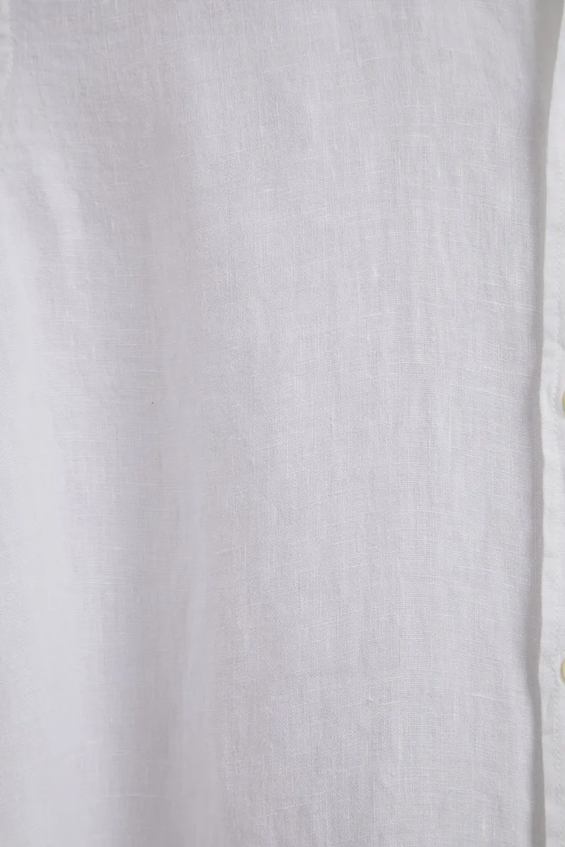 Linen Button Down - White