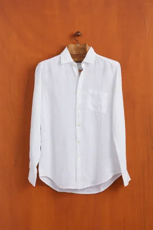 Linen Button Down - White