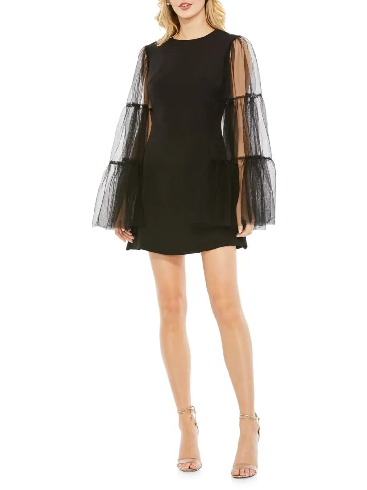 Mac Duggal Flare Sleeve Pencil Dress, Black