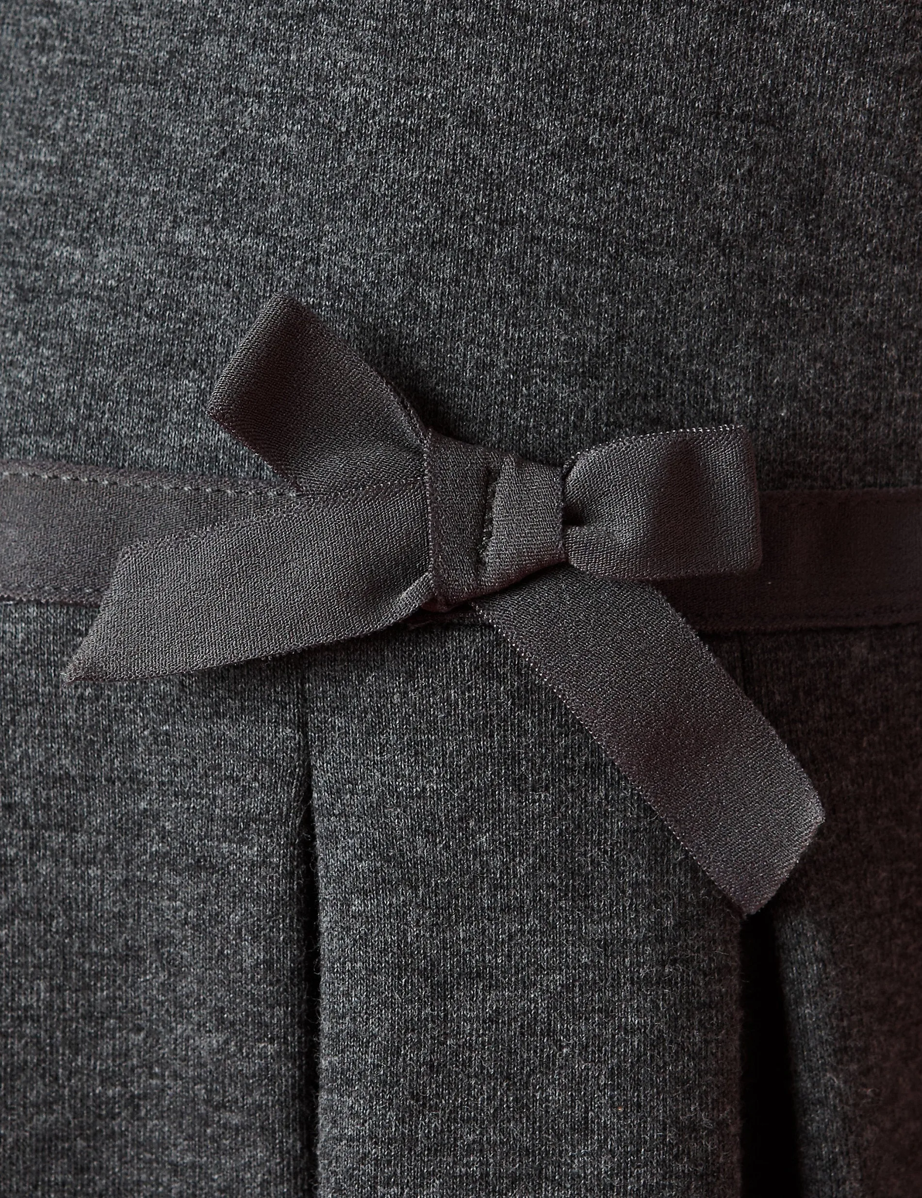 Marks & Spencer Jersey School Sundress with Bow for Girls (2-12 Years) Gray