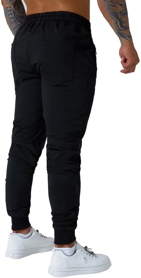 Mens Active Athletic Workout Jogger Sweatpants for Men with Zipper Pocket and Drawstring Size S-2XL