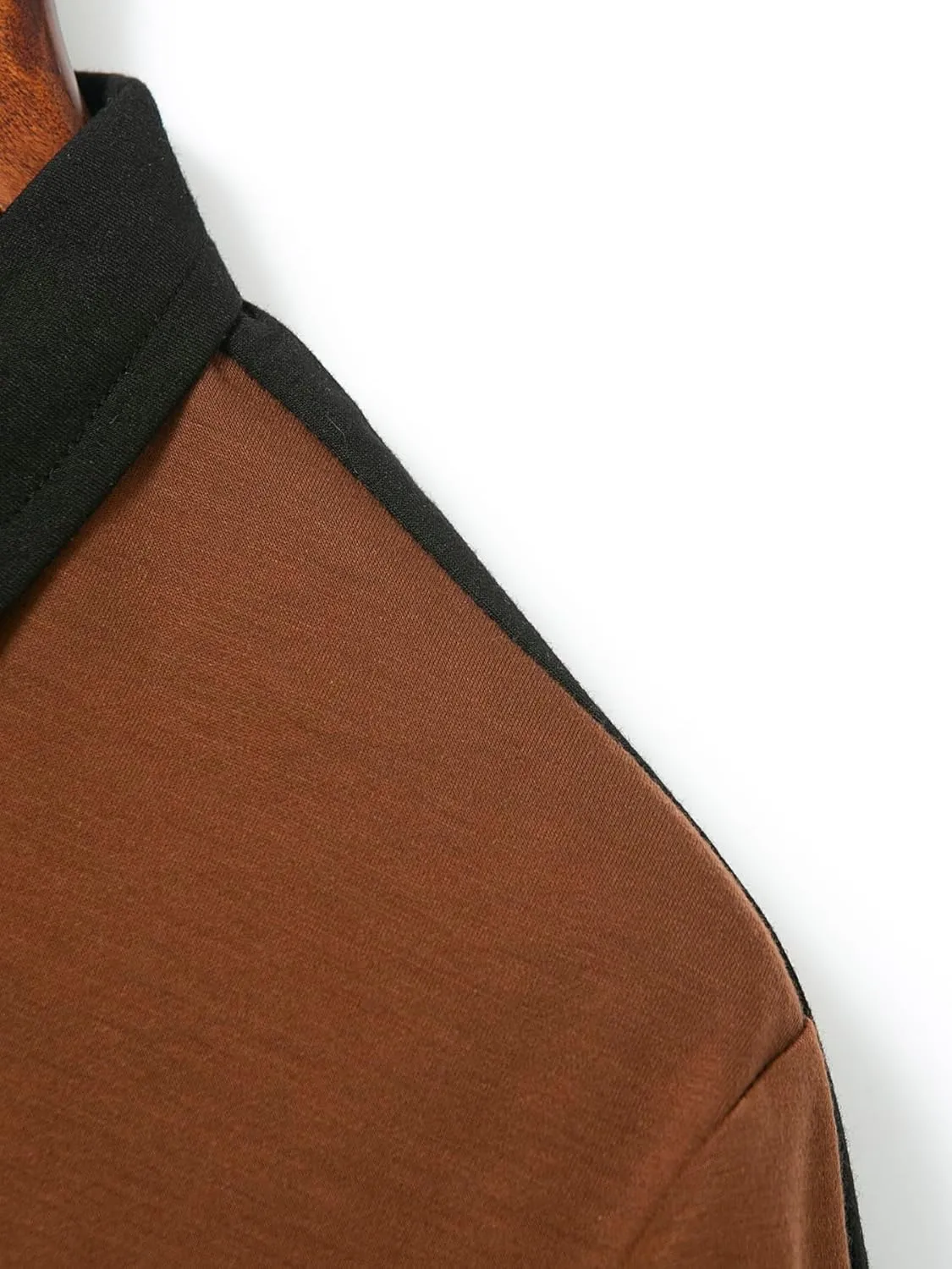 Mens Long Sleeve Polo Shirts Casual Cotton Polo T Shirt with Pocket Classic Button Collared Golf Shirt