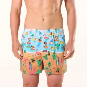 Men's Mitch Dowd Signature Cotton Boxer Short - Sand
