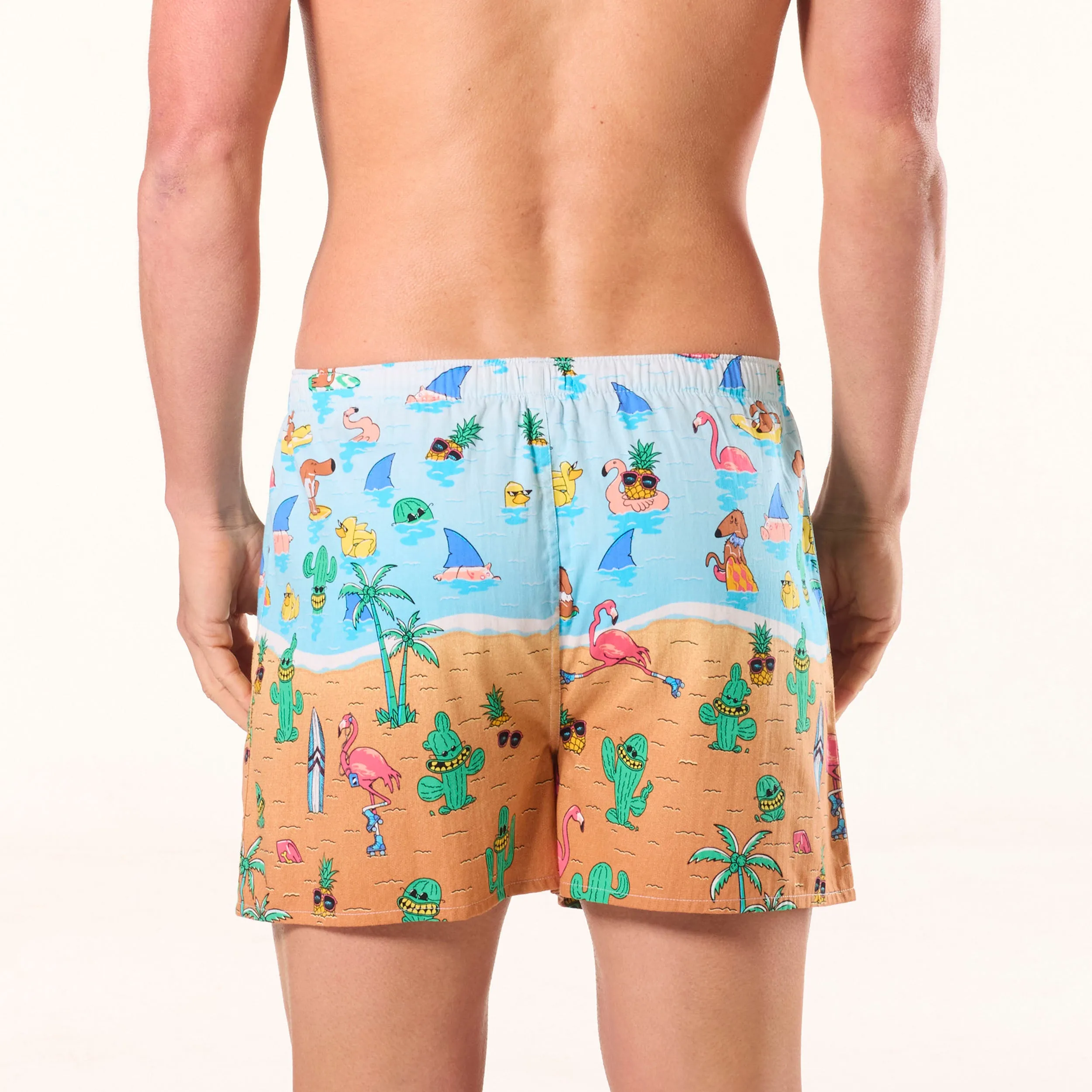 Men's Mitch Dowd Signature Cotton Boxer Short - Sand