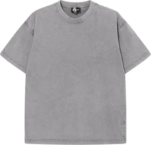 Mens Washed Vintage T-Shirt Summer Casual T Shirts Thick Short Sleeve Loose Crew Neck Cotton Tops