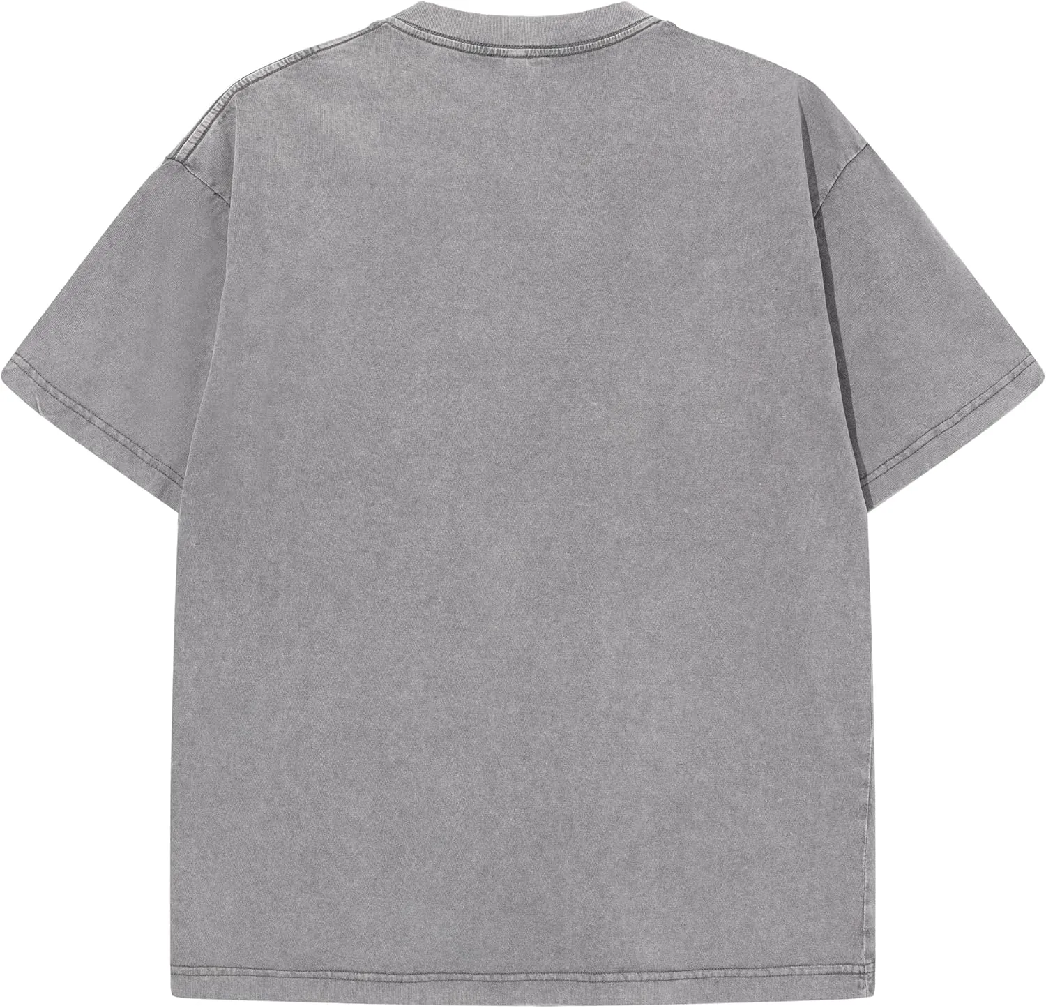 Mens Washed Vintage T-Shirt Summer Casual T Shirts Thick Short Sleeve Loose Crew Neck Cotton Tops