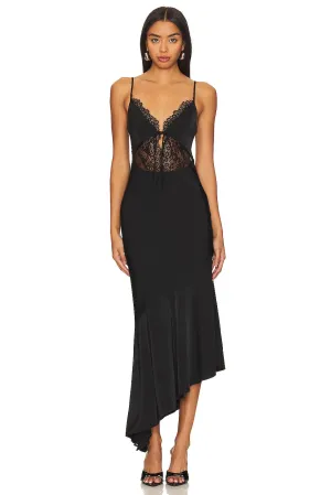 Midi dress NBD Brigitta, black