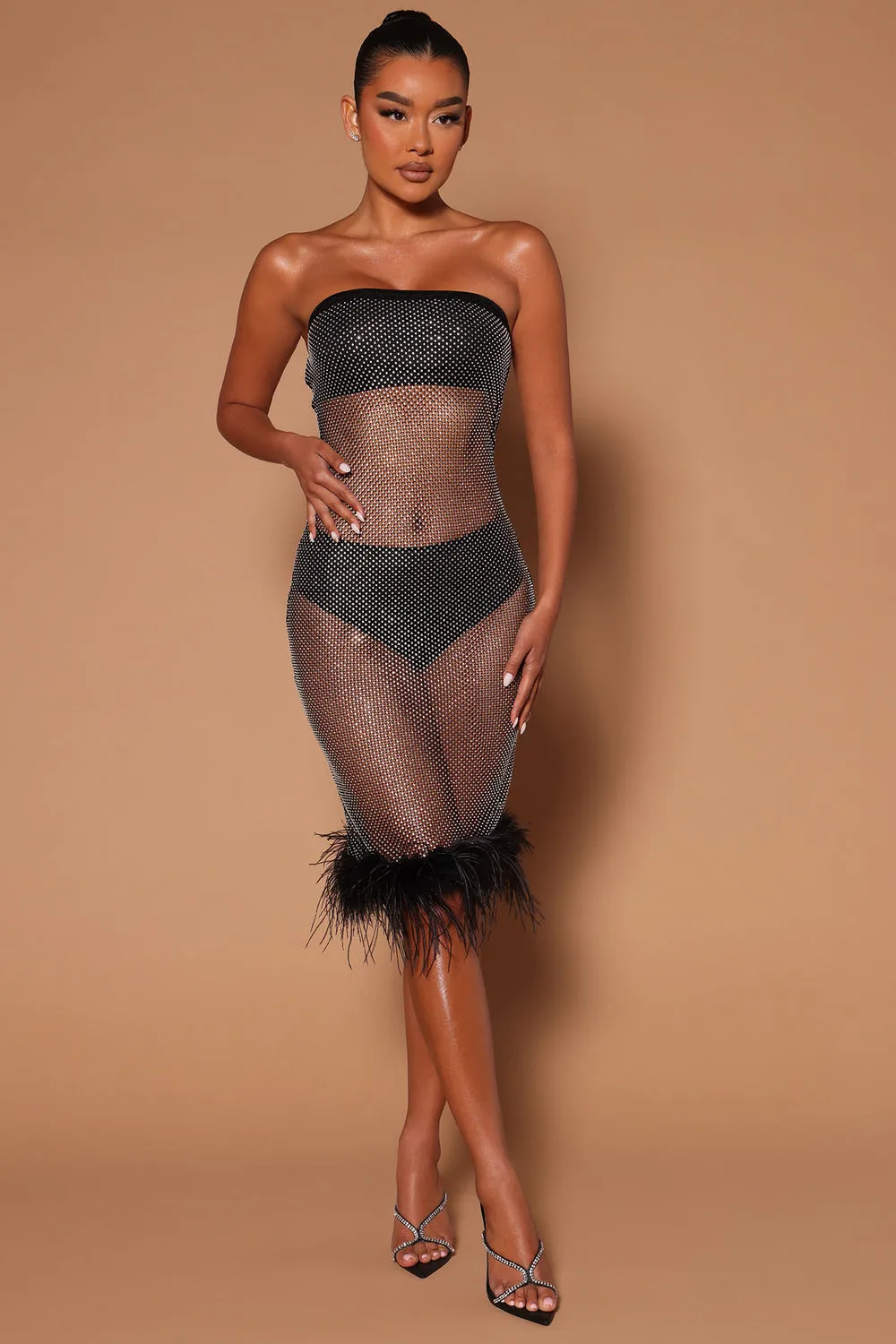 Mini dress Fashion Nova A95968, black