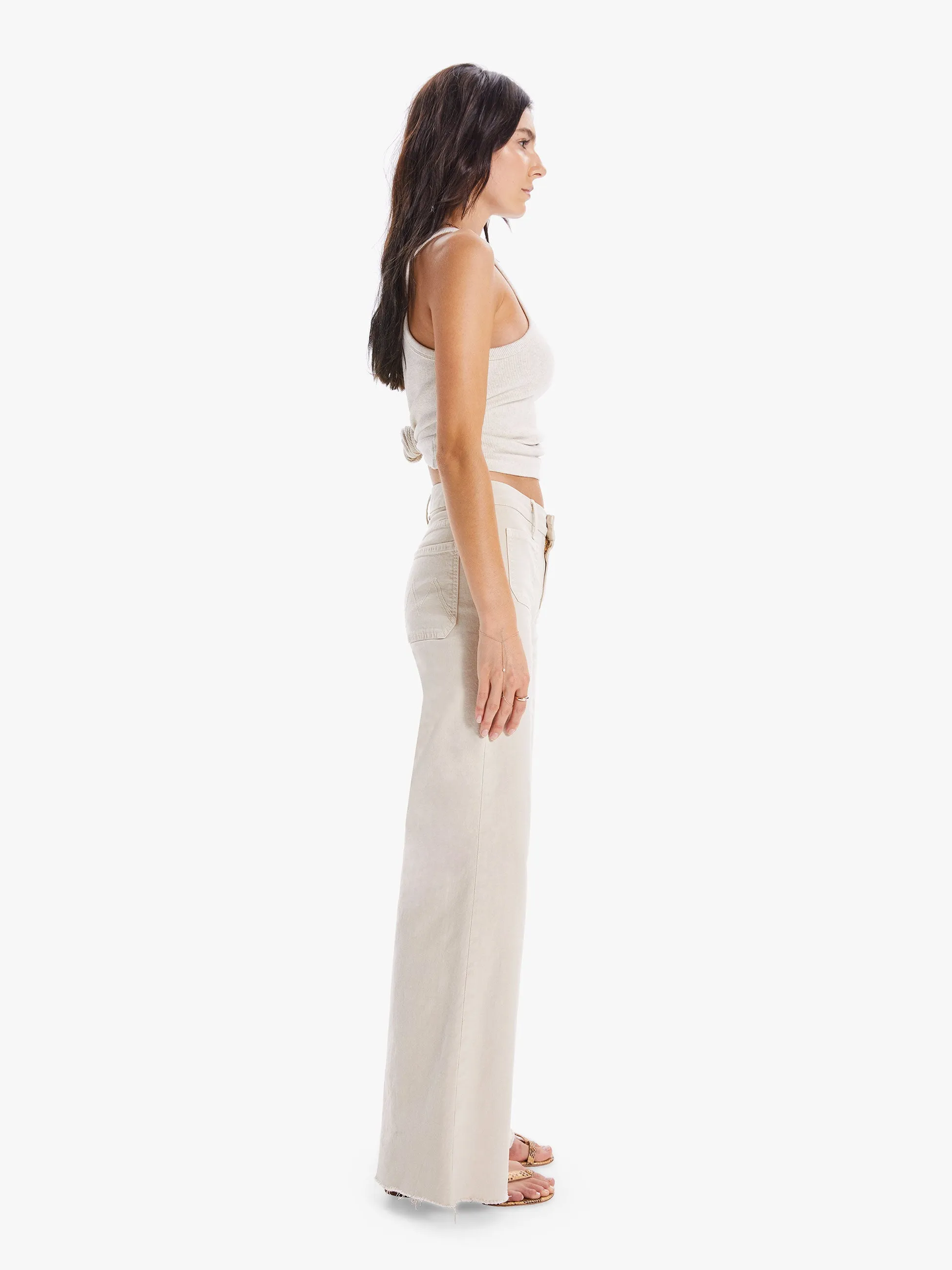 Mother - The Patch Pocket Roller Fray in Chalk Tapioca