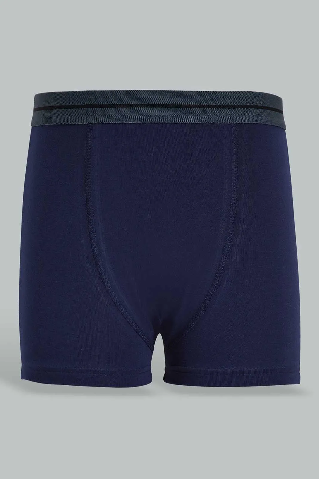 Navy Boxer Set For Senior Boys (Pack of 3)