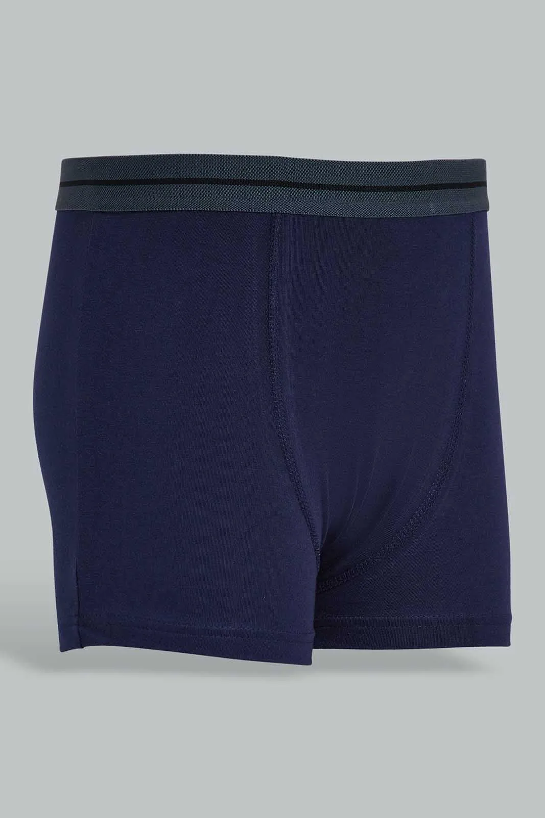 Navy Boxer Set For Senior Boys (Pack of 3)