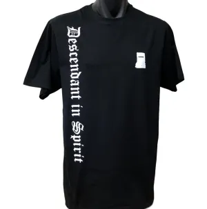 Ned Kelly Descendant In Spirit Olde Text Side Print T-Shirt (Black)
