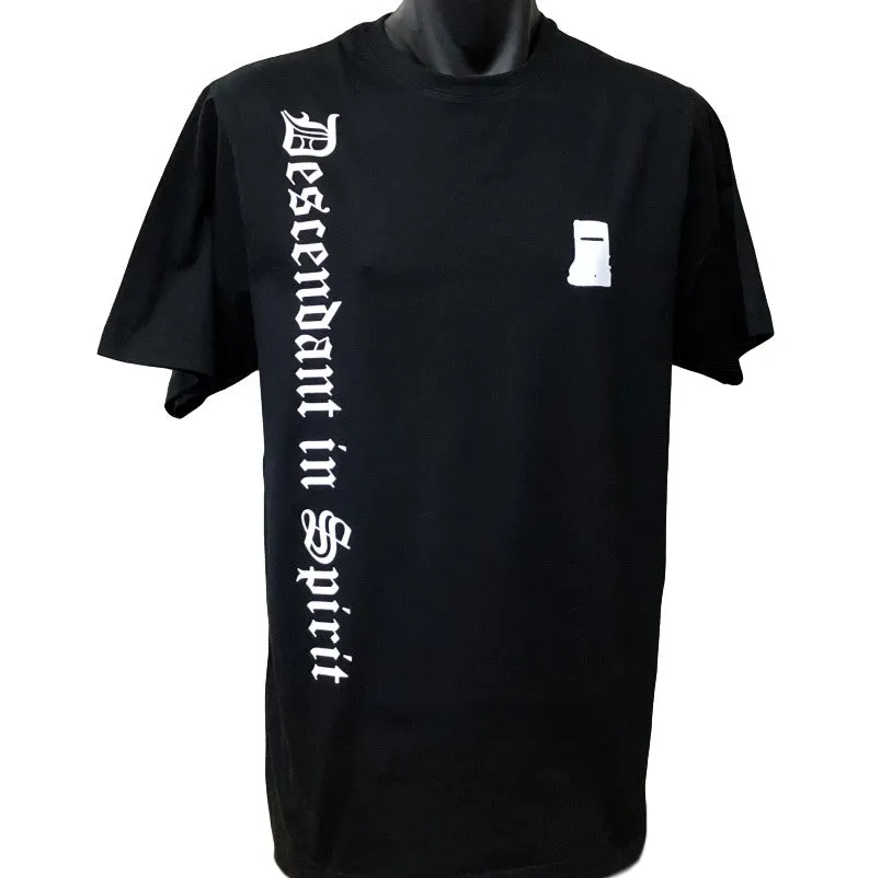 Ned Kelly Descendant In Spirit Olde Text Side Print T-Shirt (Black)