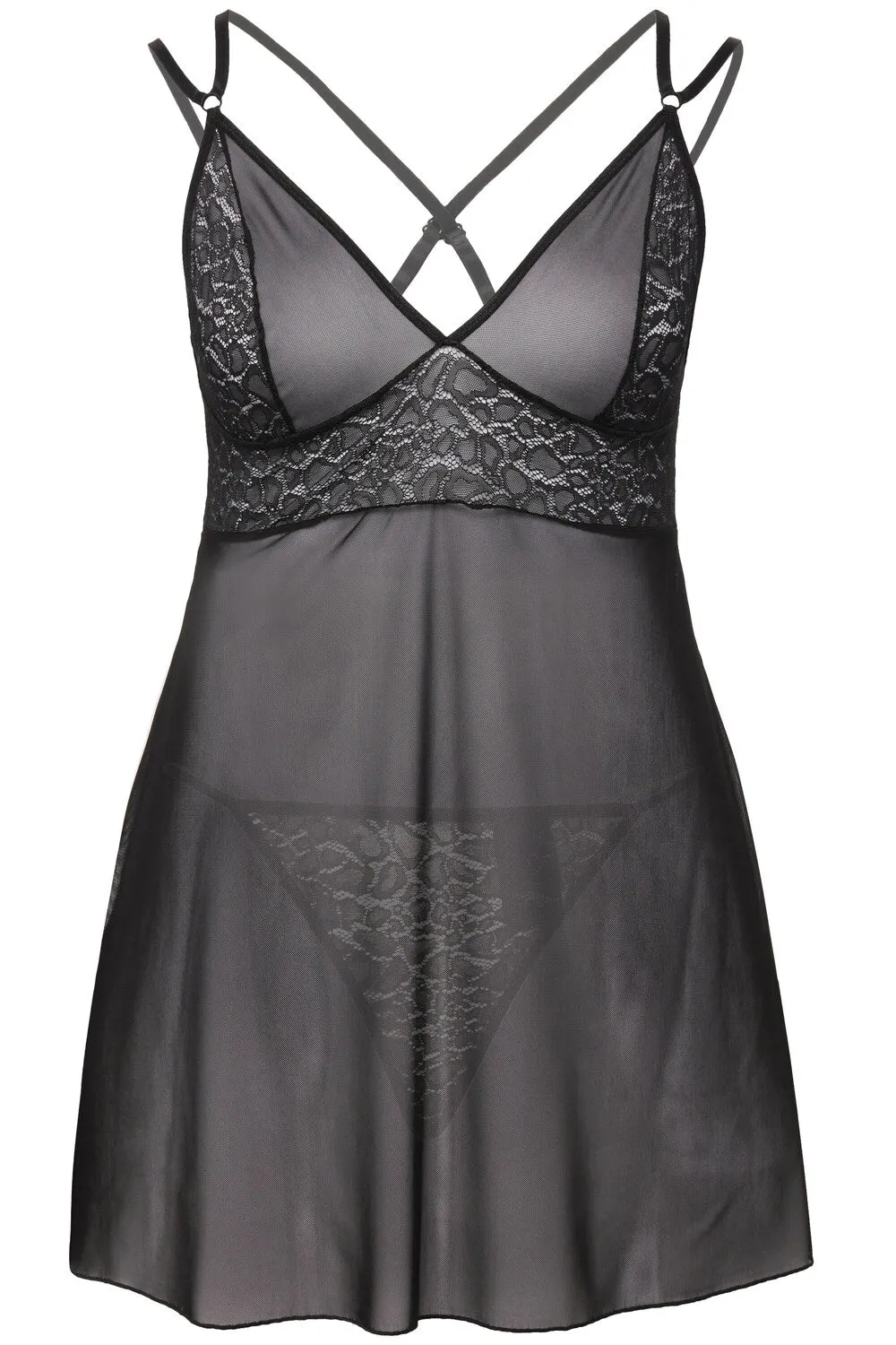 Nightgown Ulla Popken, black