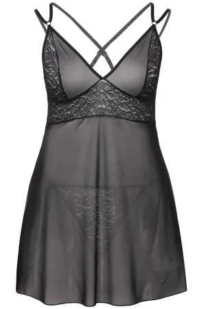 Nightgown Ulla Popken, black