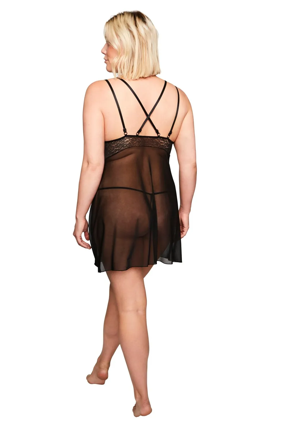 Nightgown Ulla Popken, black