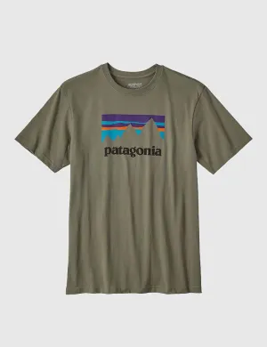 Patagonia Shop Sticker T-Shirt - Industrial Green