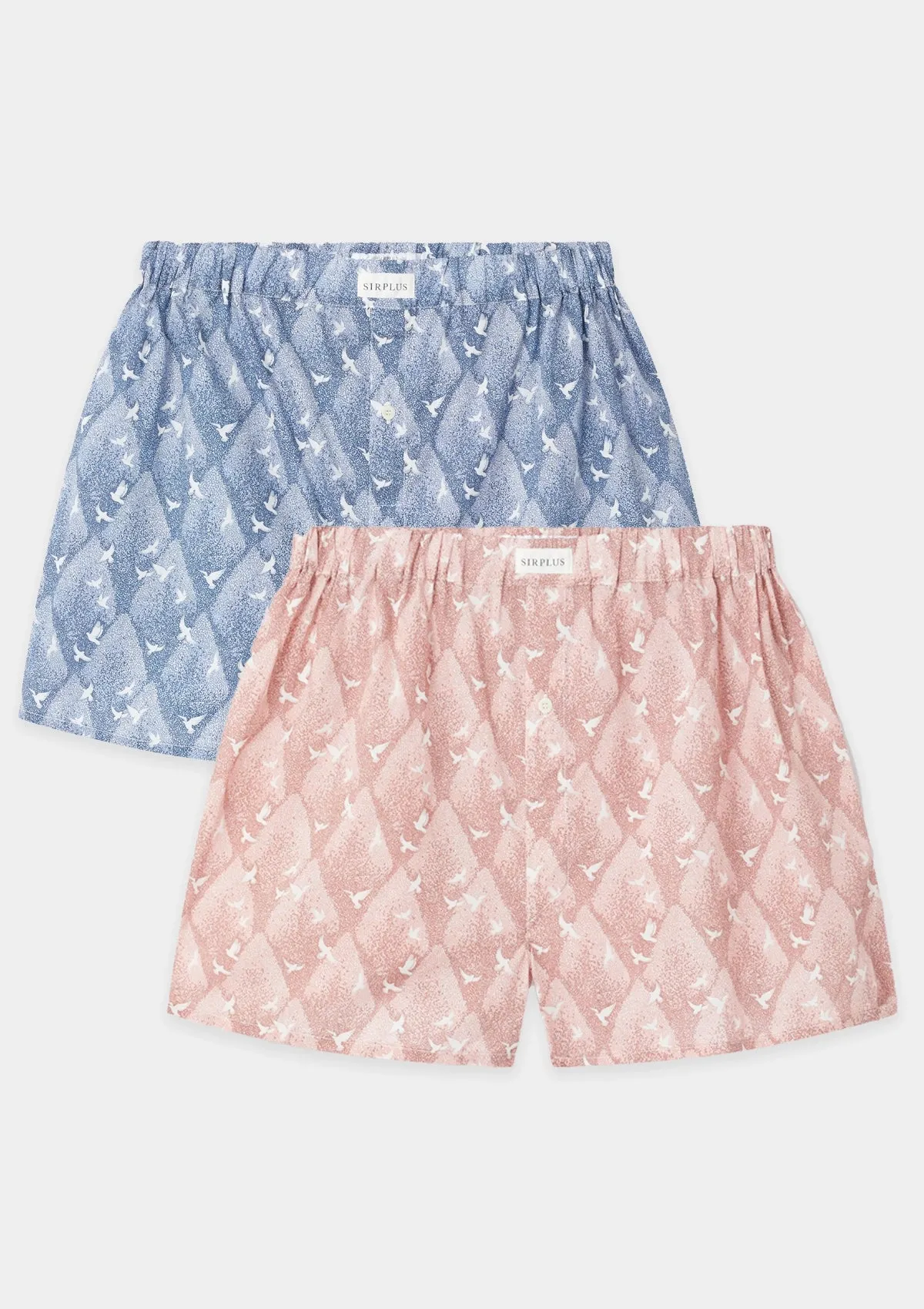 Peace Park Blue Boxer Shorts - Made with Liberty Fabrics