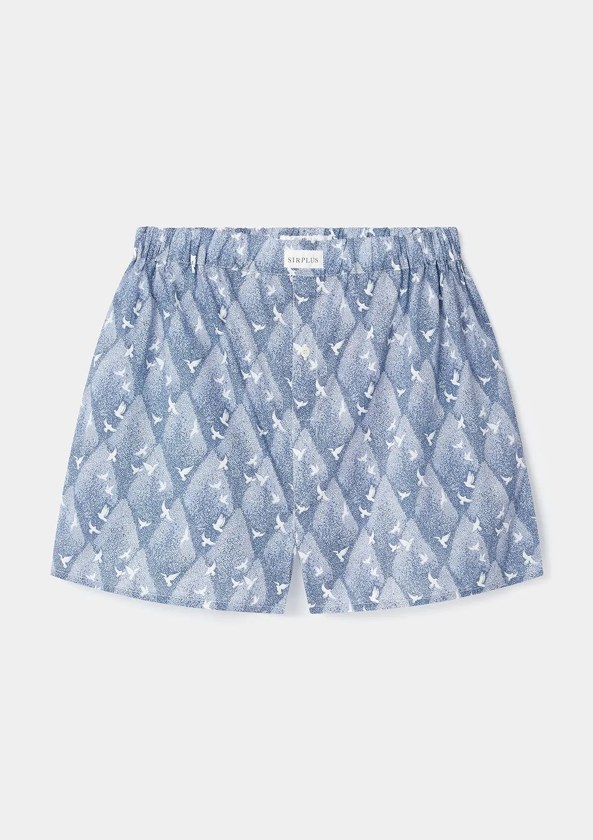 Peace Park Blue Boxer Shorts - Made with Liberty Fabrics