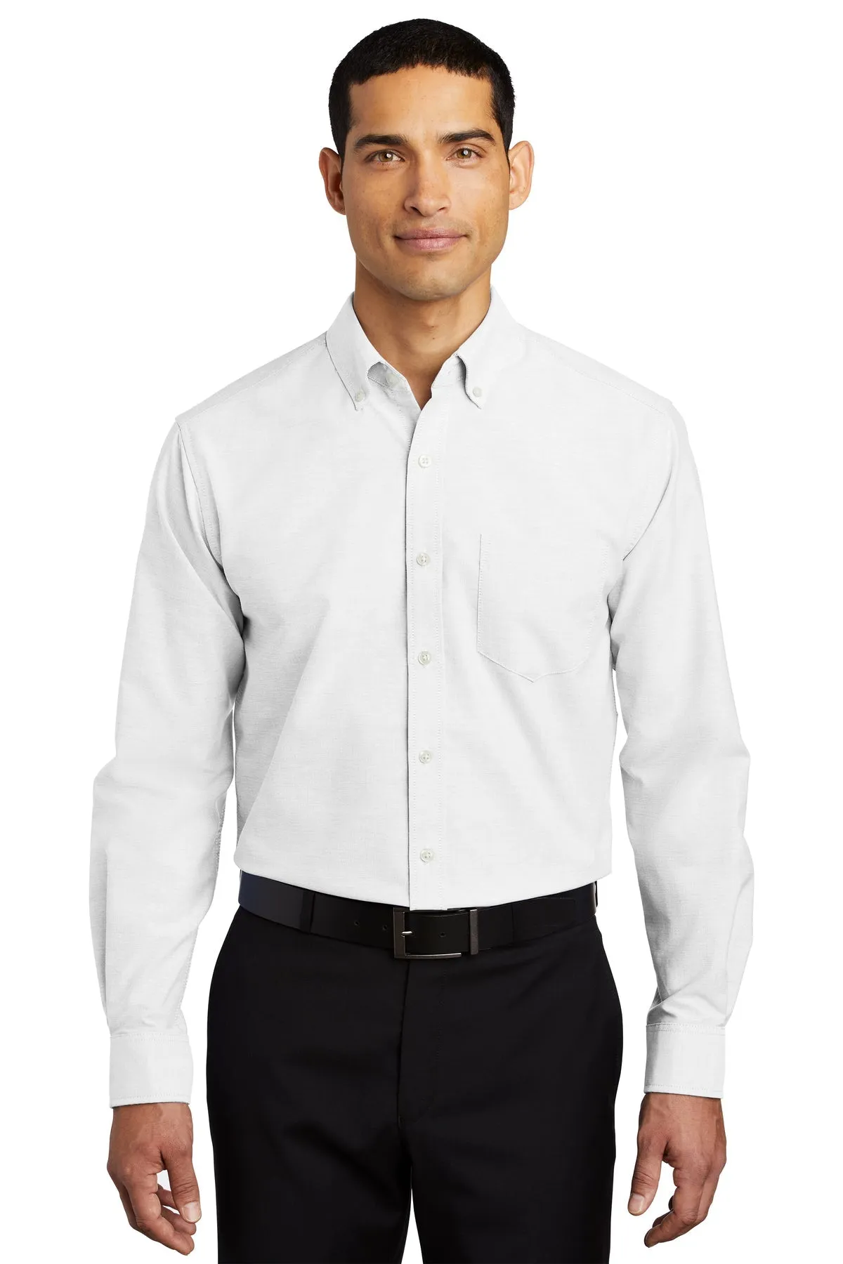 Port Authority SuperPro Custom Oxford Shirts, White