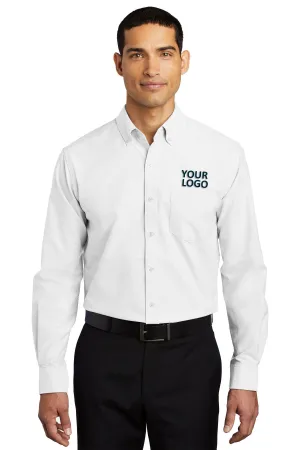 Port Authority SuperPro Custom Oxford Shirts, White