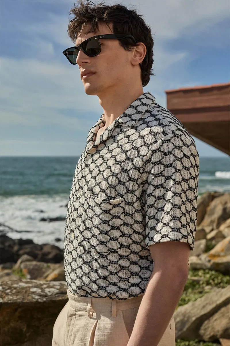 Portuguese Flannel Net Shirt (Black)