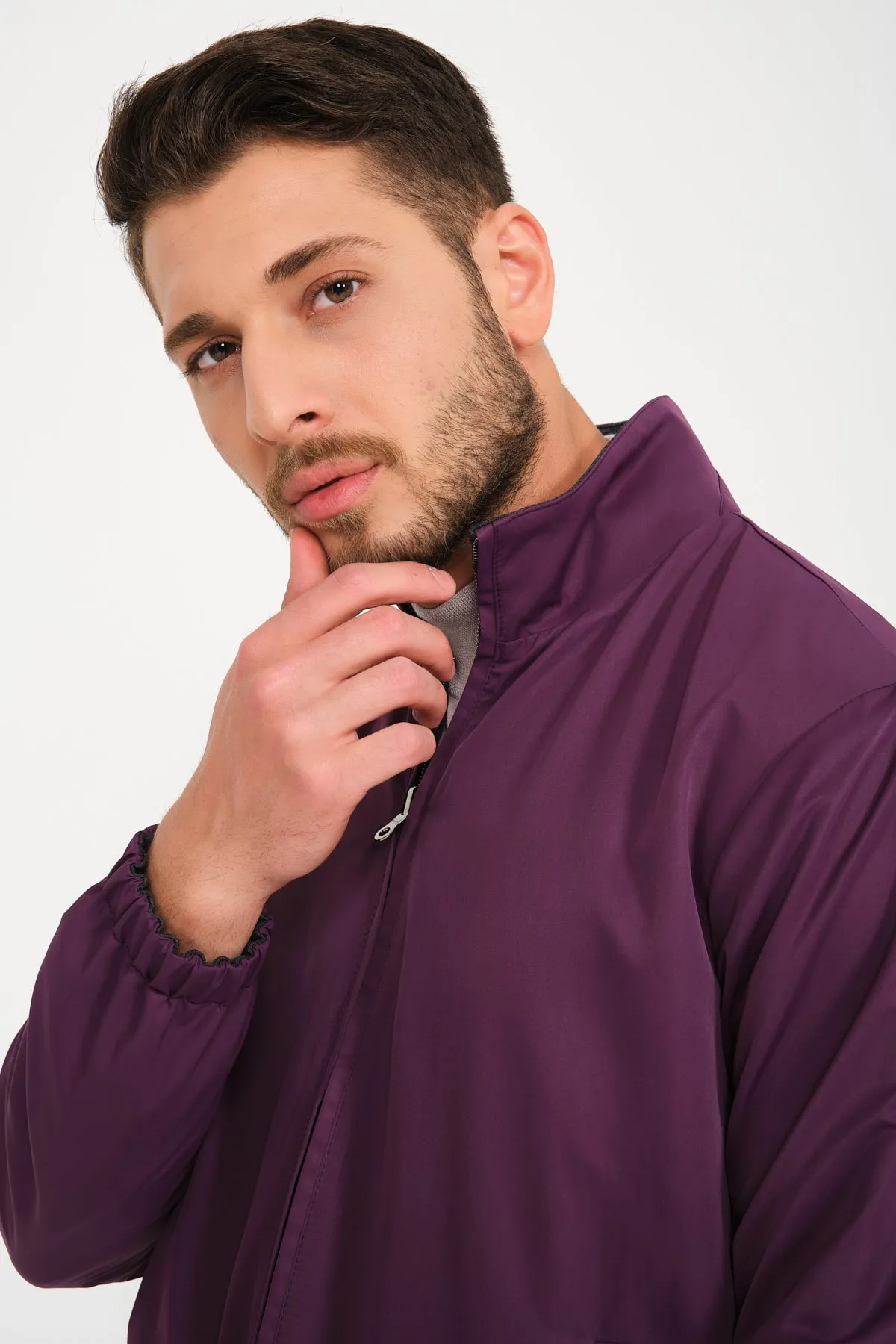 Purple Double Face Waterproof Jacket