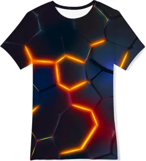 RAISEVERN Boys Girls 3D Graphic Printed T-Shirts Short Sleeve Summer tees for 4-14 Years