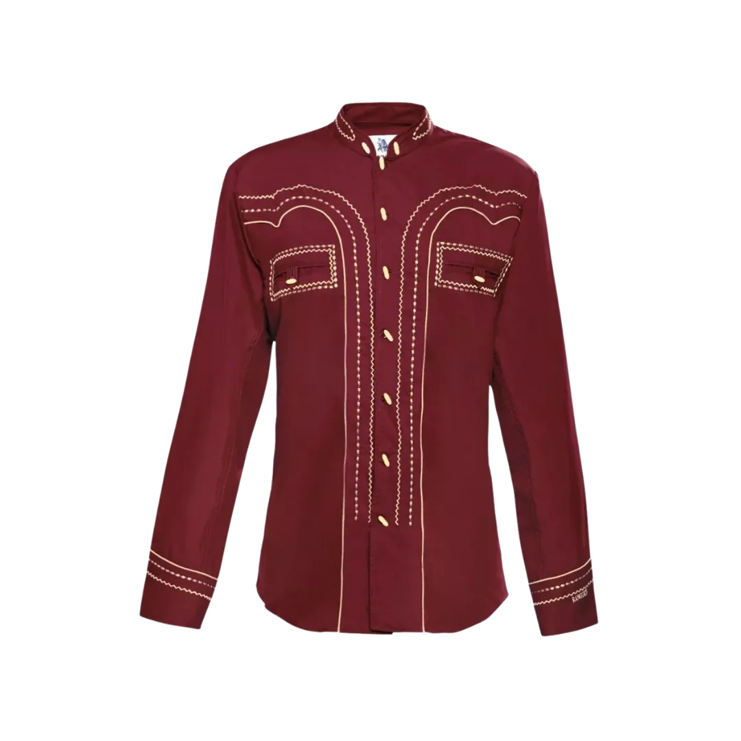 Ranger's Usa Men's Wine Charra Tarugos Shirt