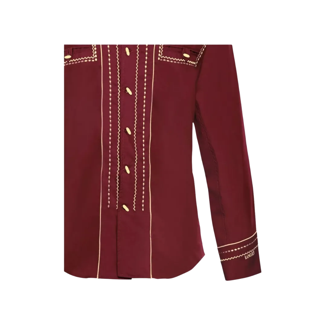 Ranger's Usa Men's Wine Charra Tarugos Shirt